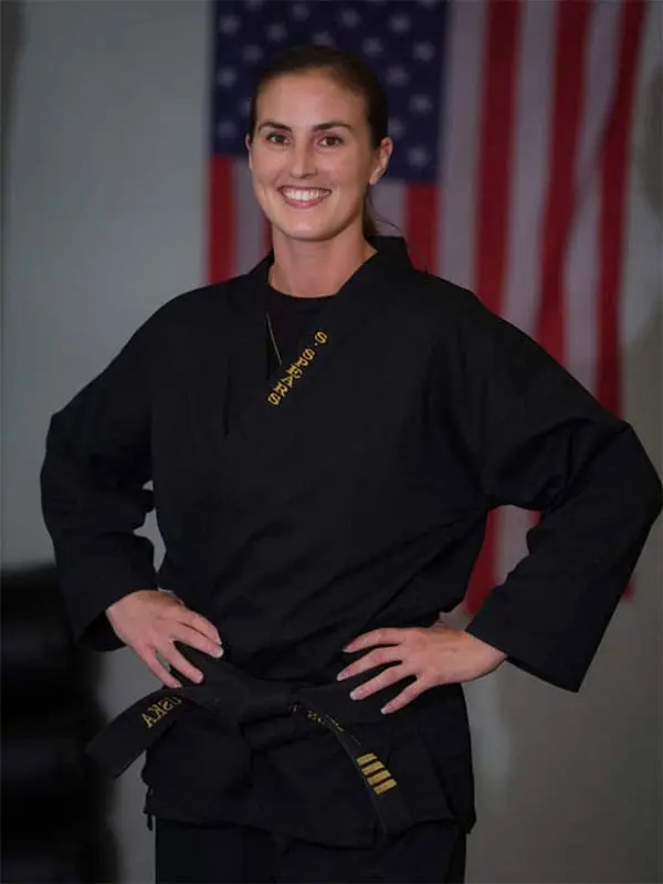Stephanie Spears — 4th Degree Black Belt in Tang Soo Do, 1st Degree Black Belt in Tae Kwon Do and Judo, Head Instructor in Brazilian Jiu-Jitsu